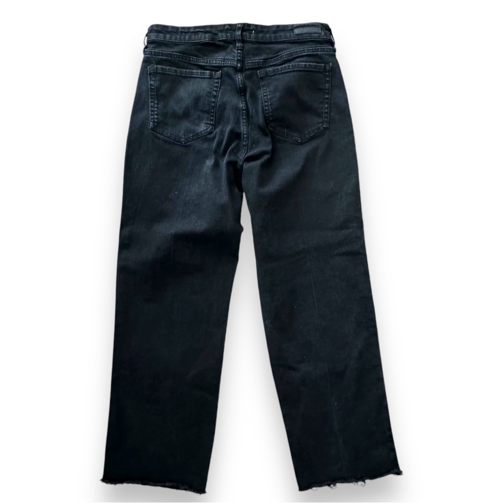 New Social Standard by Sanctuary Size 12 High Rise Crop Stretch Black Denim Jean - Picture 5 of 8